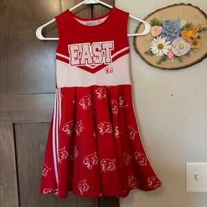 Girls Disney High School Musical Wildcats East High Red White Cheerleader Dress